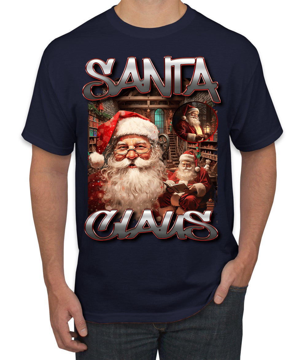 Santa Claus Bootleg Rap Music Style Ugly Christmas Sweater Men's T-Shirt