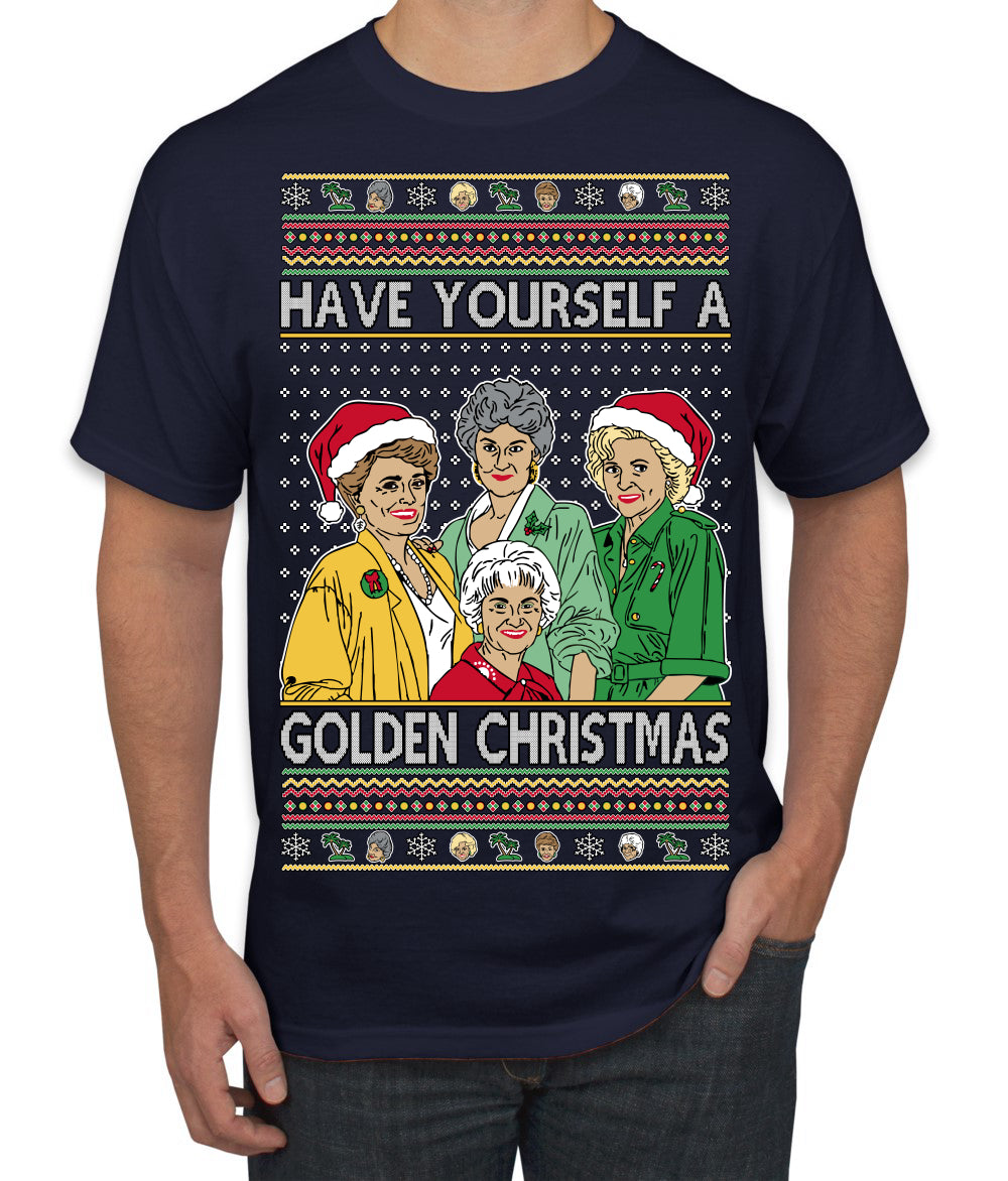 Have Yourself a Golden Christmas Classic TV Show Ugly Christmas Sweater Men's T-Shirt