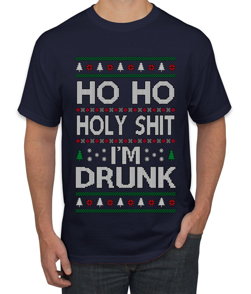 Ho Ho I'm Drunk, Funny Humor Christmas Unisex Sweater, Ugly Christmas Sweater Men's T-Shirt