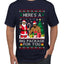 Here's A Big Package For You Black Santa Christmas Sweater, Ugly Christmas Sweater Men's T-Shirt
