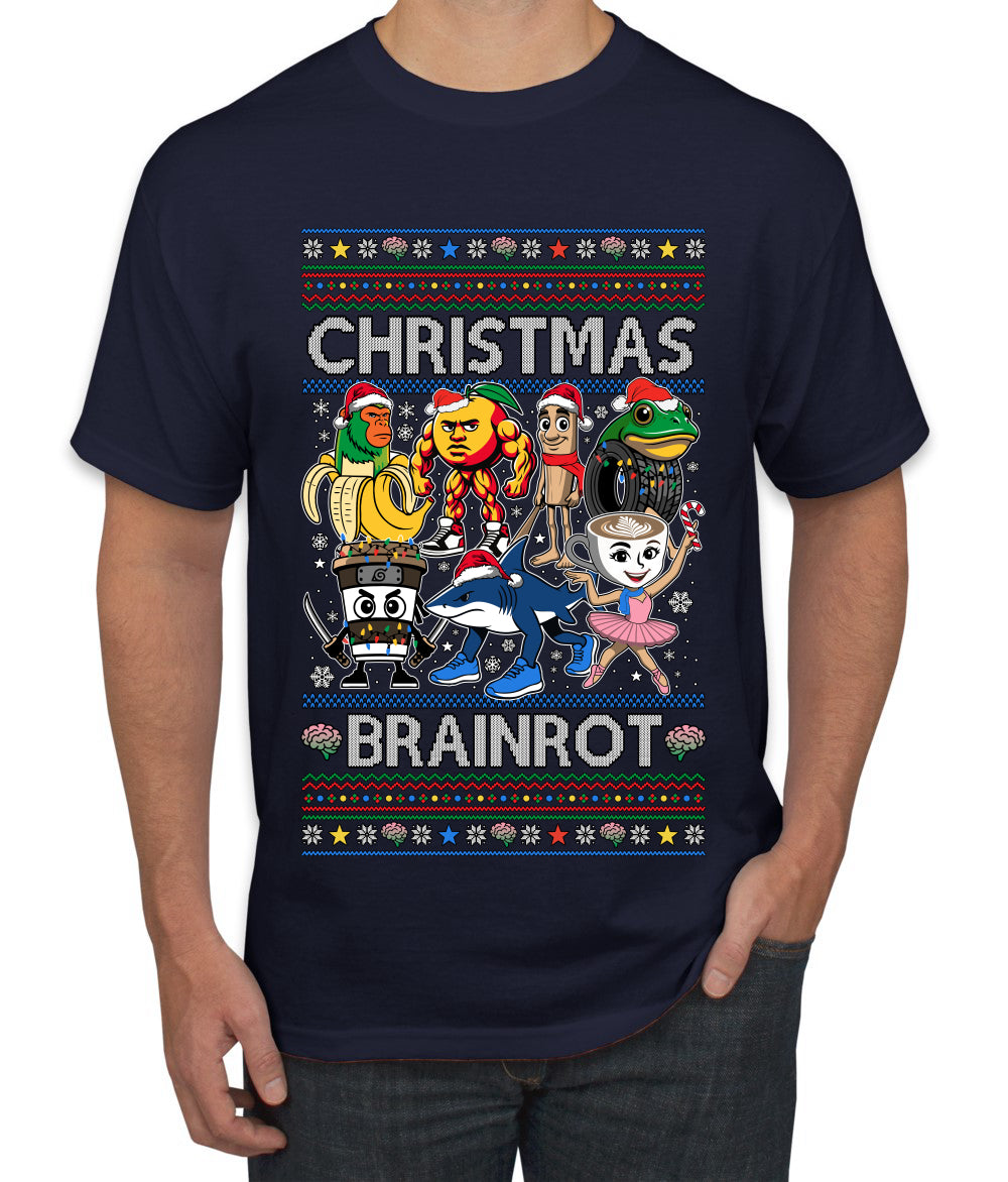 Christmas Brainrot, Ugly Christmas Sweater Men's T-Shirt