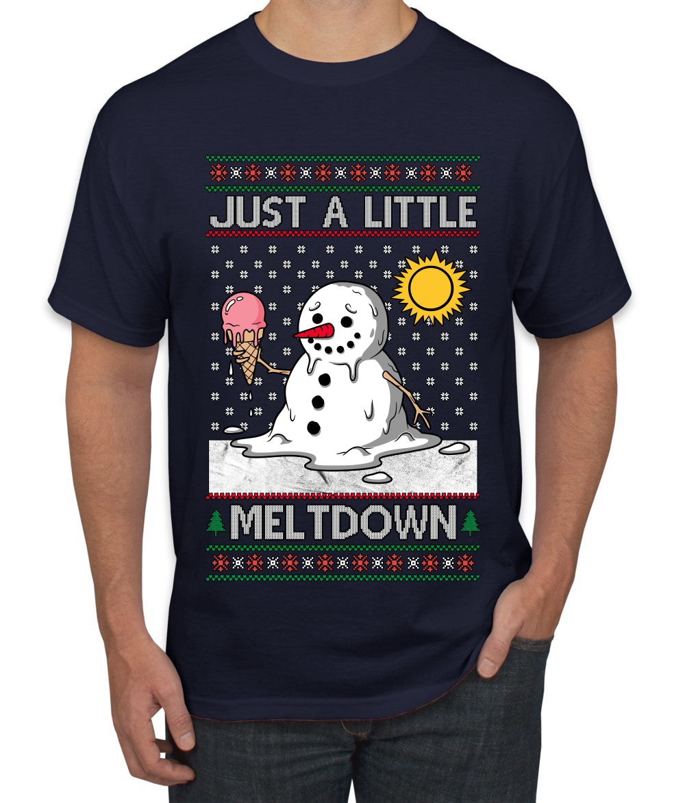 Just A Little Meltdown, Ugly Christmas Sweater Men's T-Shirt