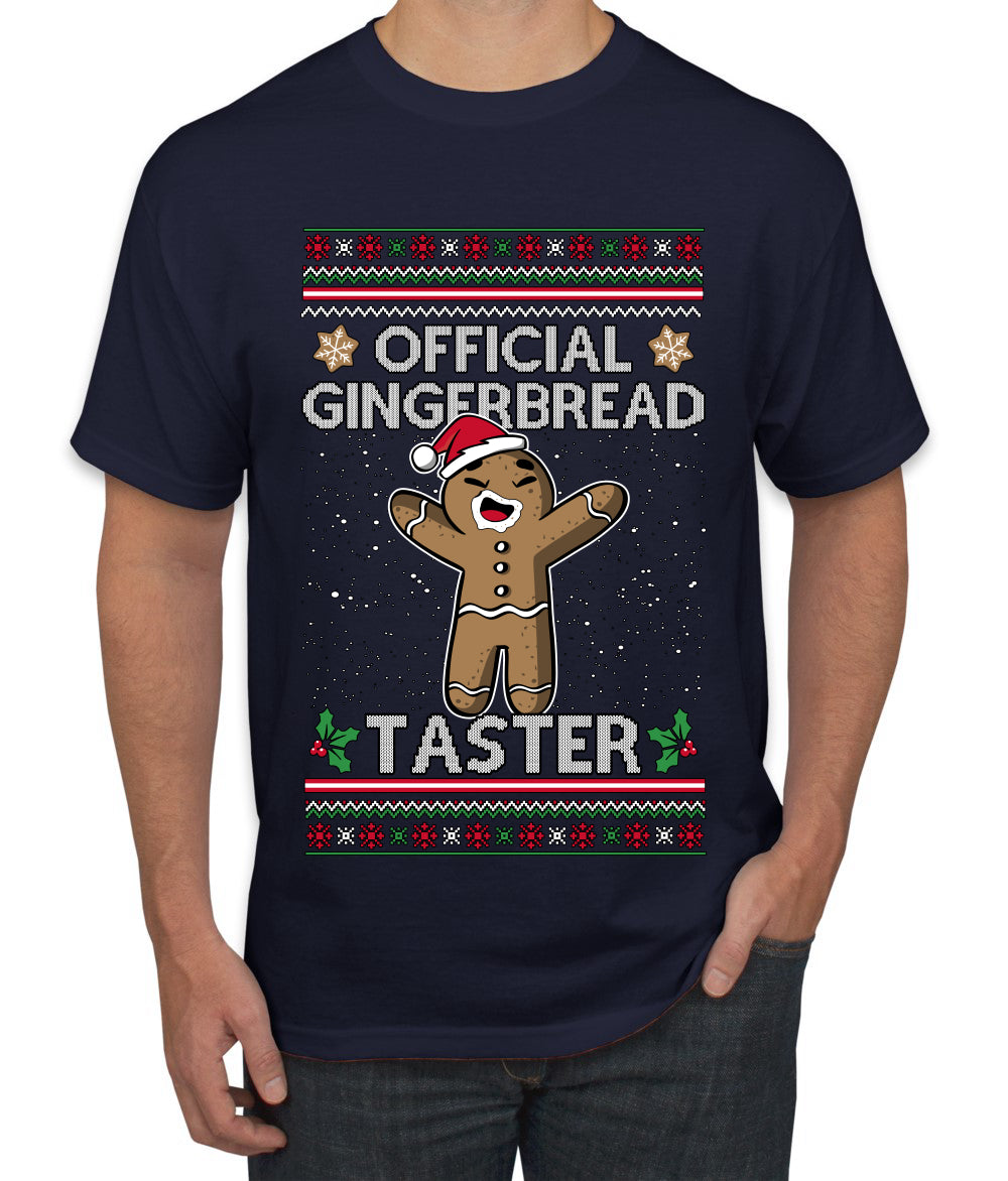 Official Gingerbread Taster, Ugly Christmas Sweater Unisex Unisex Men's T-Shirt