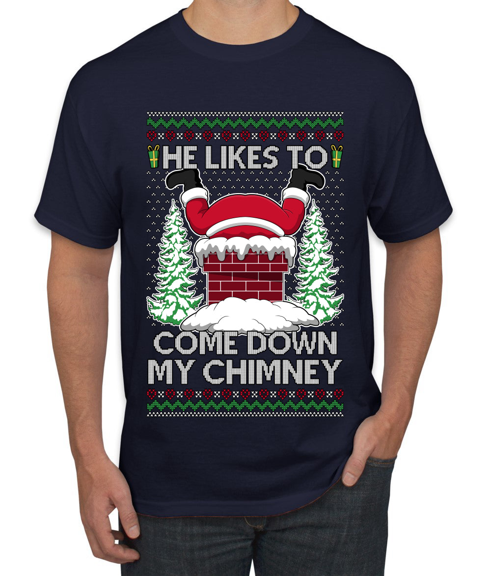 Come Down my Chimney Ugly Christmas Sweater Unisex Unisex Men's T-Shirt