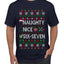 Naughty Nice 6 7 Checklist, Ugly Christmas Sweater Unisex Men's T-Shirt