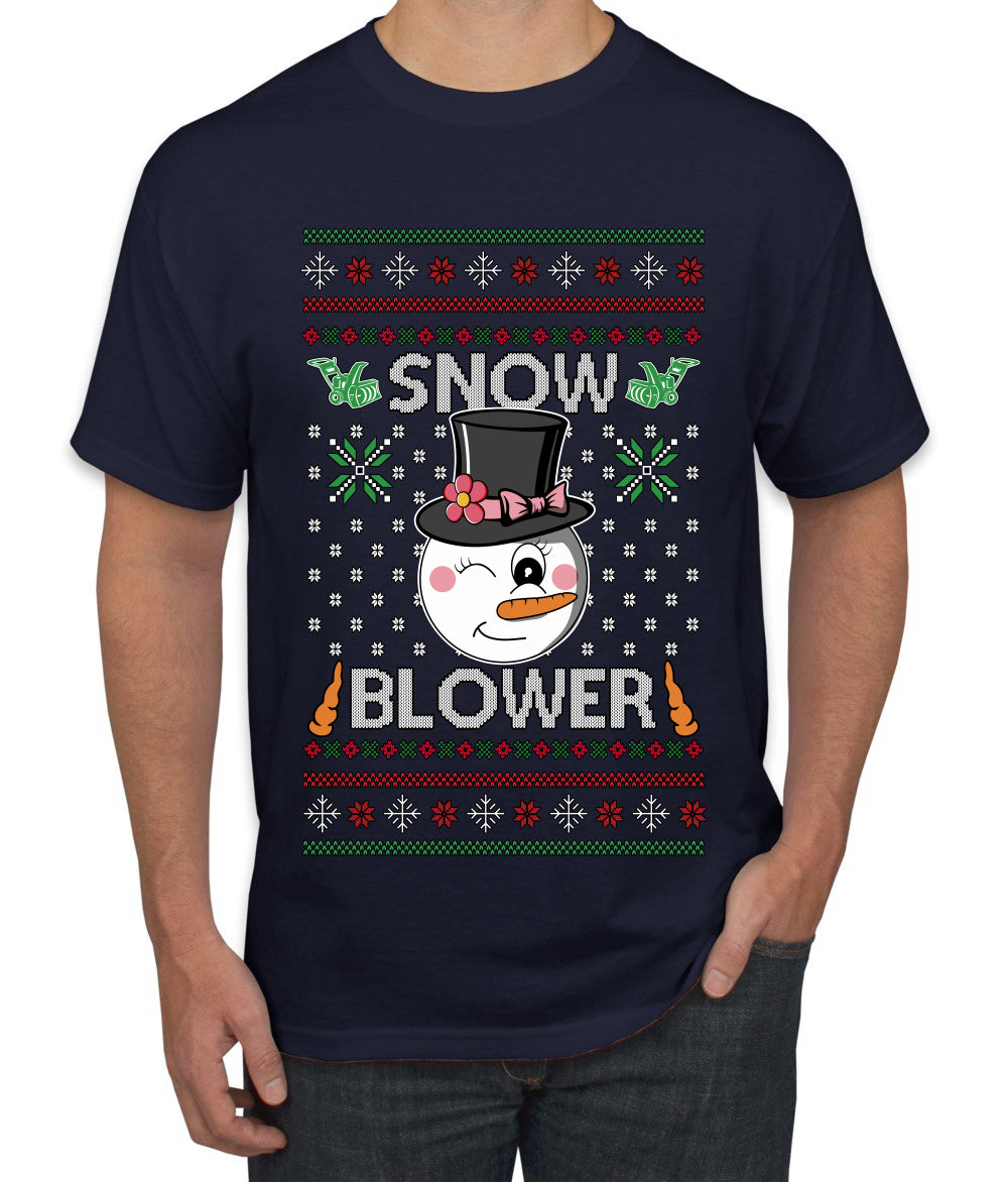 Snow Blower, Ugly Christmas Sweater Unisex Men's T-Shirt