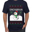 Snowman, Ugly Christmas Sweater Unisex Men's T-Shirt