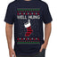 Well Hung, Ugly Christmas Sweater Unisex Men's T-Shirt
