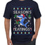 Season's Eatings Shark, Ugly Christmas Sweater Unisex Men's T-Shirt