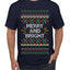 Merry And Bright, Ugly Christmas Sweater Unisex Men's T-Shirt