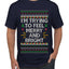 I'm Trying To Feel Merry And Bright, Ugly Christmas Sweater Unisex Men's T-Shirt