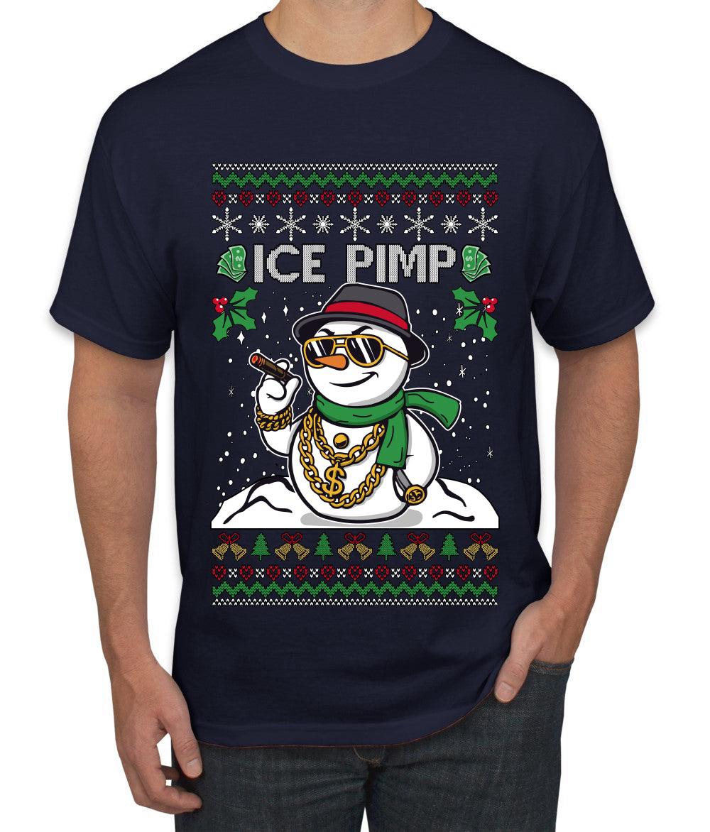 Ice Pimp, Ugly Christmas Sweater Unisex Men's T-Shirt