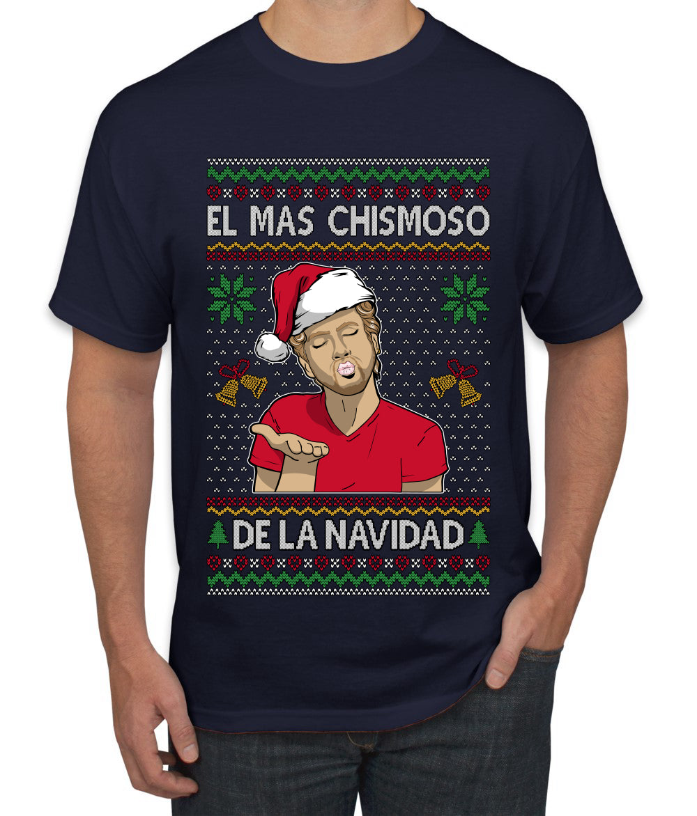 El Mas Chismoso De La Navidad, Ugly Christmas Sweater Unisex Men's T-Shirt