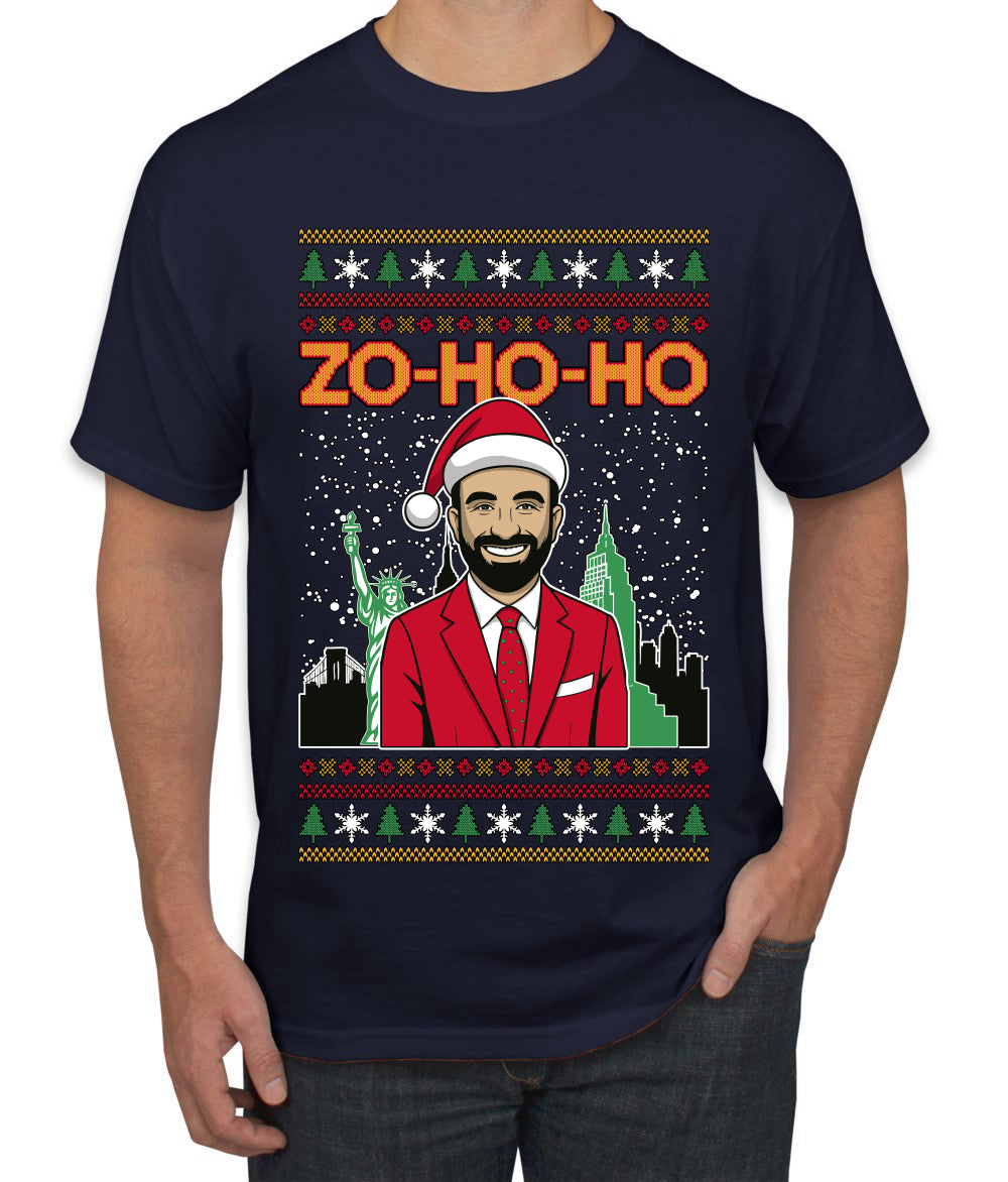Zo Ho Ho Zohran Mamdani NYC, Ugly Christmas Sweater Unisex Men's T-Shirt