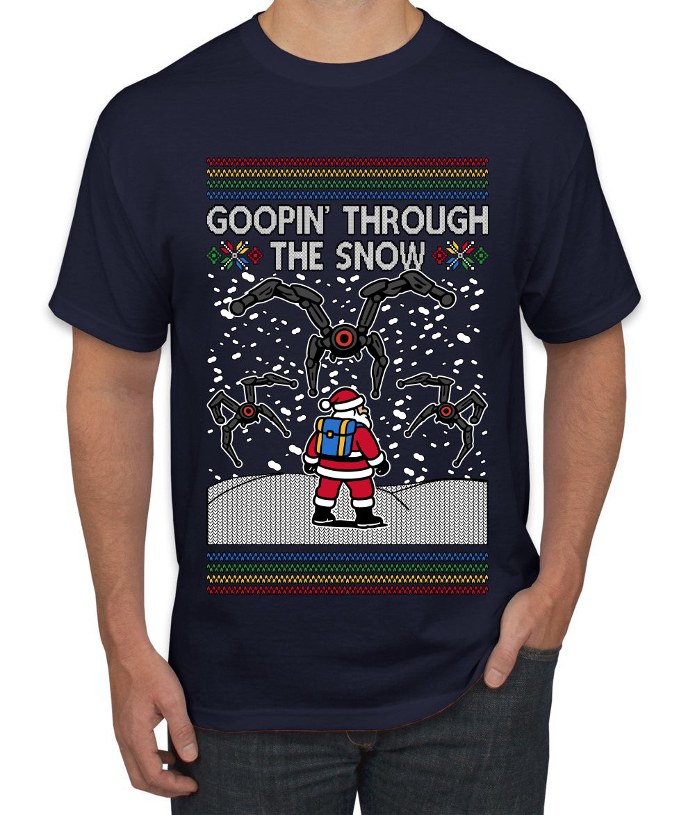 Goopin' Through The Snow Gamer Santa, Ugly Christmas Sweater Unisex Men's T-Shirt