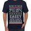 Most Likely To Get Sassy With Santa, Ugly Christmas Sweater Unisex Men's T-Shirt