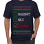 Naughty Nice, Latina, Latin American Humor Christmas Design, Ugly Christmas Sweater Unisex Men's T-Shirt