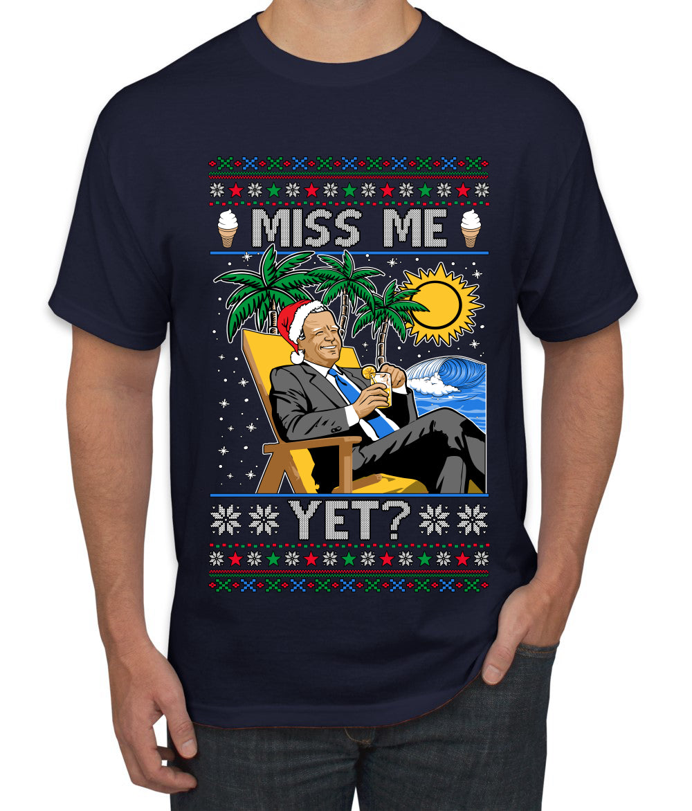 Miss Me Yet? President USA Design, Ugly Christmas Sweater Unisex Men's T-Shirt