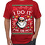 I Do It for the Hos Funny Santa Claus Ugly Christmas Sweater Men's T-Shirt