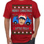 Merry Christmas Little Fella Funny 90s Harry Movie Quote Ugly Christmas Sweater Men's T-Shirt