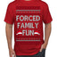 Forced Family Fun, Xmas Holiday Funny Ugly Christmas Sweater Men's T-Shirt