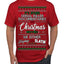 Serial Killer Docs or Christmas Movies Slaying Sleighing Ugly Christmas Sweater Men's T-Shirt