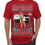 Donald Trump Merry Christmas Merica's Full Garbage Truck Ugly Christmas Sweater Men's T-Shirt