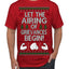 Let the Airing of Grievances Begin Funny TV Sitcom Festivus Ugly Christmas Sweater Men's T-Shirt