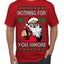 Nothing For You Whore Funny Vulgar Santa Claus Ugly Christmas Sweater Men's T-Shirt