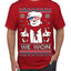 We Won Funny 45 47 President Trump Shot USA Glasses Ugly Christmas Sweater Men's T-Shirt