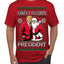 Santa's Favorite President Red Suit Trump Ugly Christmas Sweater Men's T-Shirt