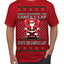 What Happens on Santa's Lap Stays on Santa's Lap, Funny Dirty X Rated Naughty Ugly Christmas Sweater Men's T-Shirt