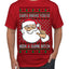 Santa Knows You've Been a Dumb Bitch Funny Vulgar Dirty Ugly Christmas Sweater Men's T-Shirt