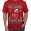 Merry Chrithmith Kith My Ath, Funny Butt Dancing, Viral Kiss My Ass Boxing Fight Meme, Men Women Ugly Christmas Sweater Men's T-Shirt
