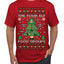 The Four Elf Food Groups Candy Canes Syrup Funny Ugly Christmas Sweater Men's T-Shirt