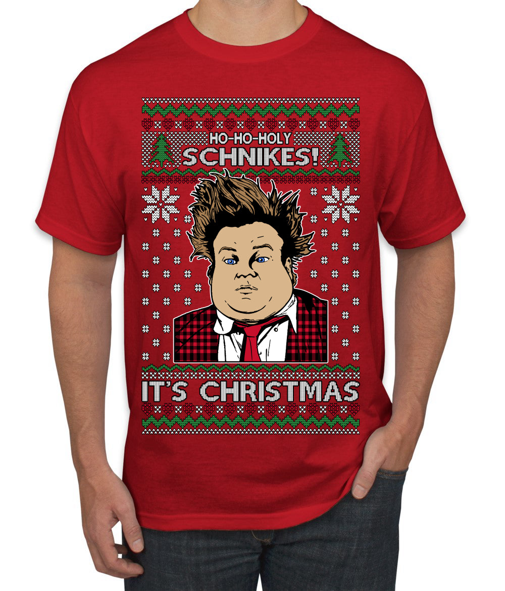 Ho Ho Holy Schnikes Funny 90s Classic Tommy Boy Movie Ugly Christmas Sweater Men's T-Shirt
