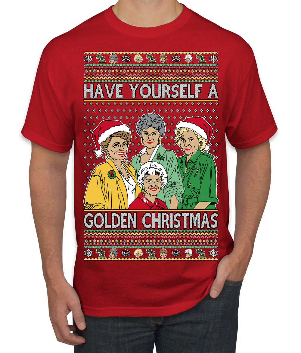 Have Yourself a Golden Christmas Classic TV Show Ugly Christmas Sweater Men's T-Shirt