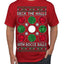 Deck the Halls with Bocce Balls, Funny Classic Italy Italian Sports Ugly Christmas Sweater Men's T-Shirt