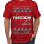 Freedom, Charlie Kirk Political Activist, Right Wing, Ugly Christmas Sweater Men's T-Shirt