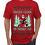Should I Sleigh Or Should I Go, 80s Rock n' Roll Song, Electric Guitar, Ugly Christmas Sweater Men's T-Shirt