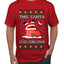 This Santa Loves going down, Funny dirty Humor, Ugly Christmas Sweater Men's T-Shirt