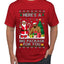 Here's A Big Package For You Black Santa Christmas Sweater, Ugly Christmas Sweater Men's T-Shirt