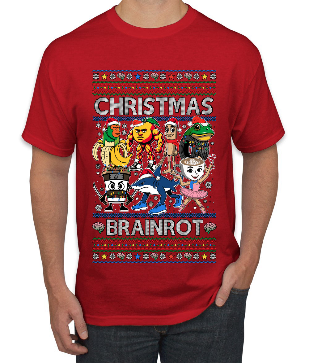 Christmas Brainrot, Ugly Christmas Sweater Men's T-Shirt