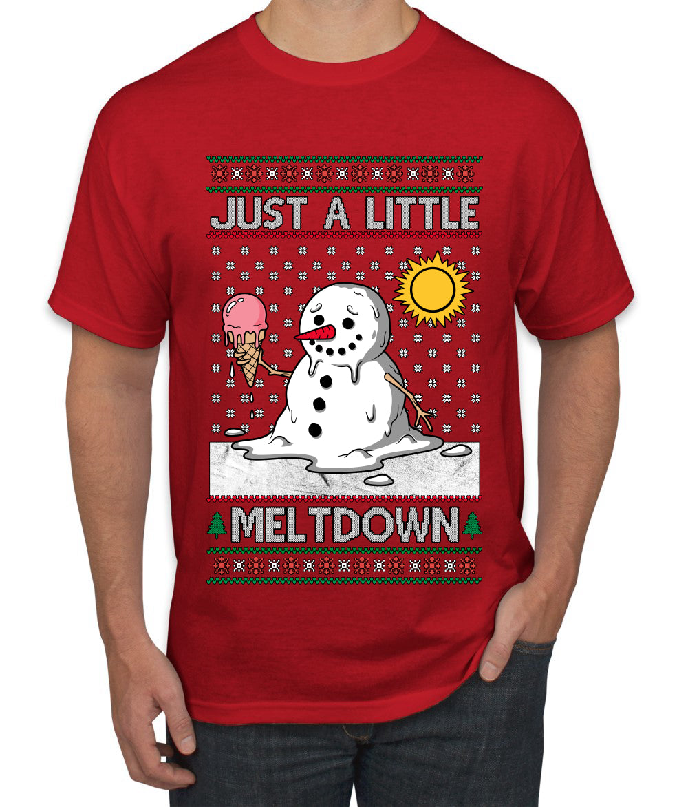 Just A Little Meltdown, Ugly Christmas Sweater Men's T-Shirt