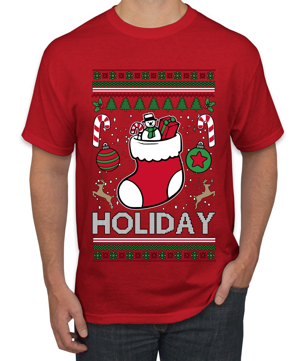 Holiday, Ugly Christmas Sweater Unisex Men's T-Shirt