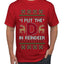 I Put The D In Reindeer, Ugly Christmas Sweater Unisex Men's T-Shirt