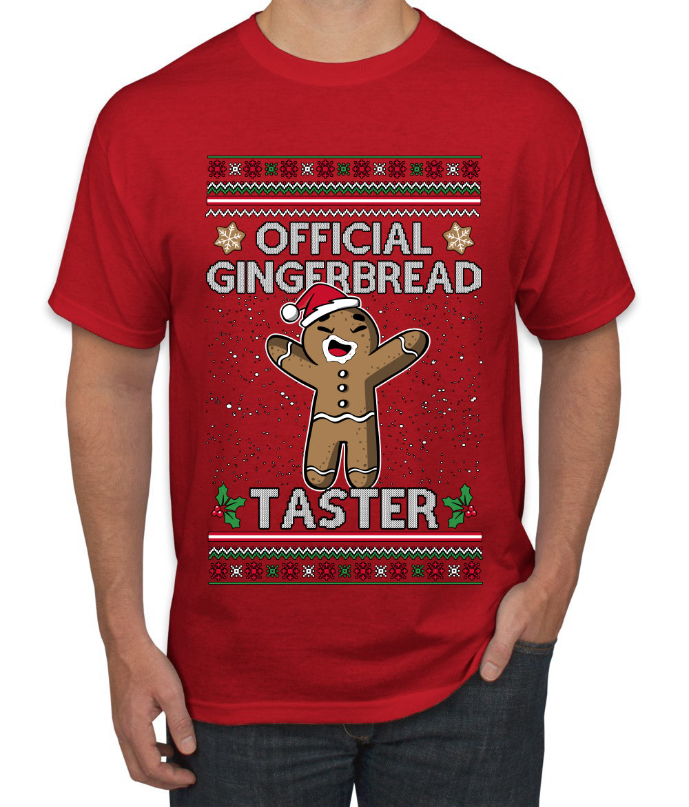 Official Gingerbread Taster, Ugly Christmas Sweater Unisex Unisex Men's T-Shirt