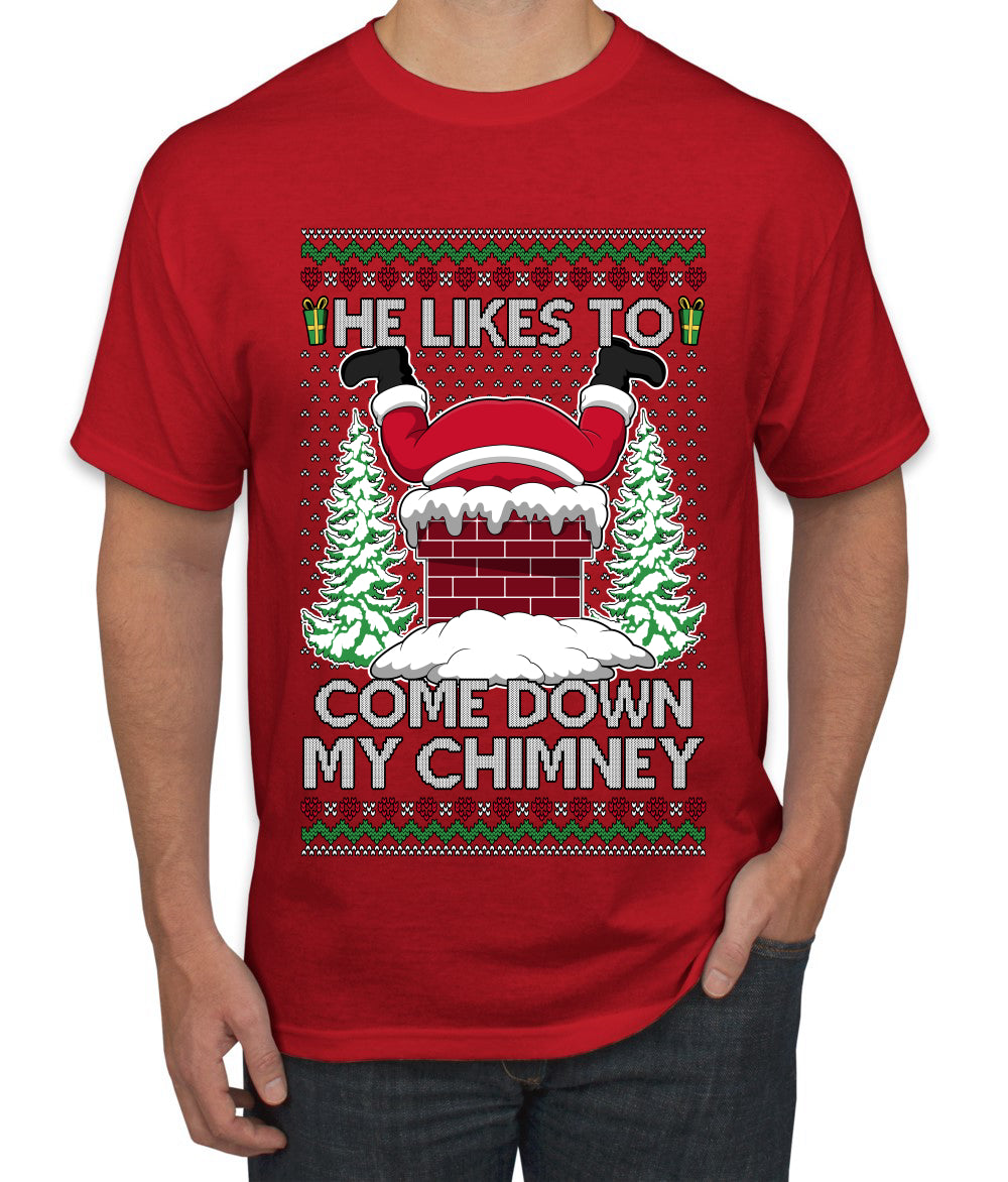 Come Down my Chimney Ugly Christmas Sweater Unisex Unisex Men's T-Shirt