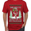 Hold My Package, Ugly Christmas Sweater Unisex Unisex Men's T-Shirt