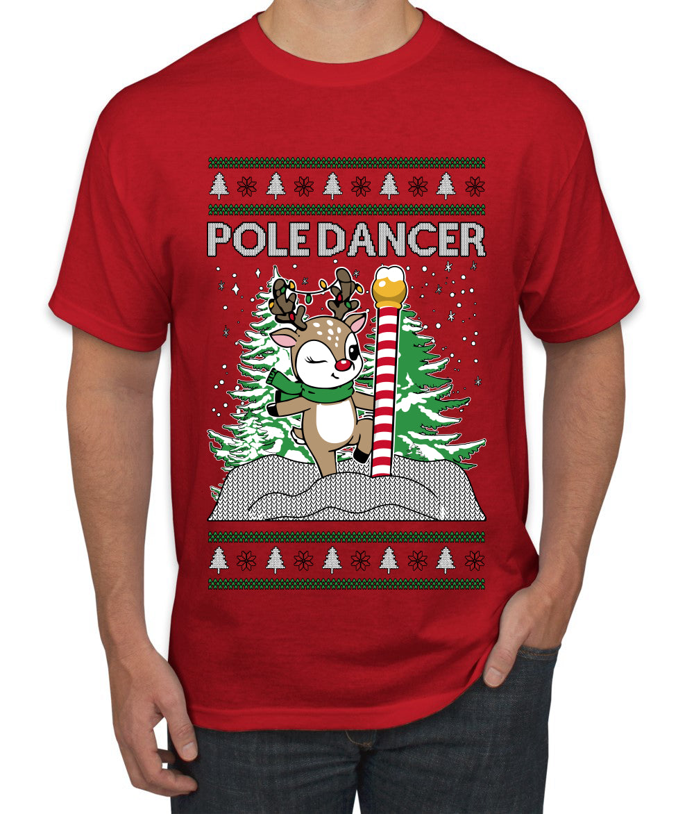 Pole Dancer, Ugly Christmas Sweater Unisex Men's T-Shirt